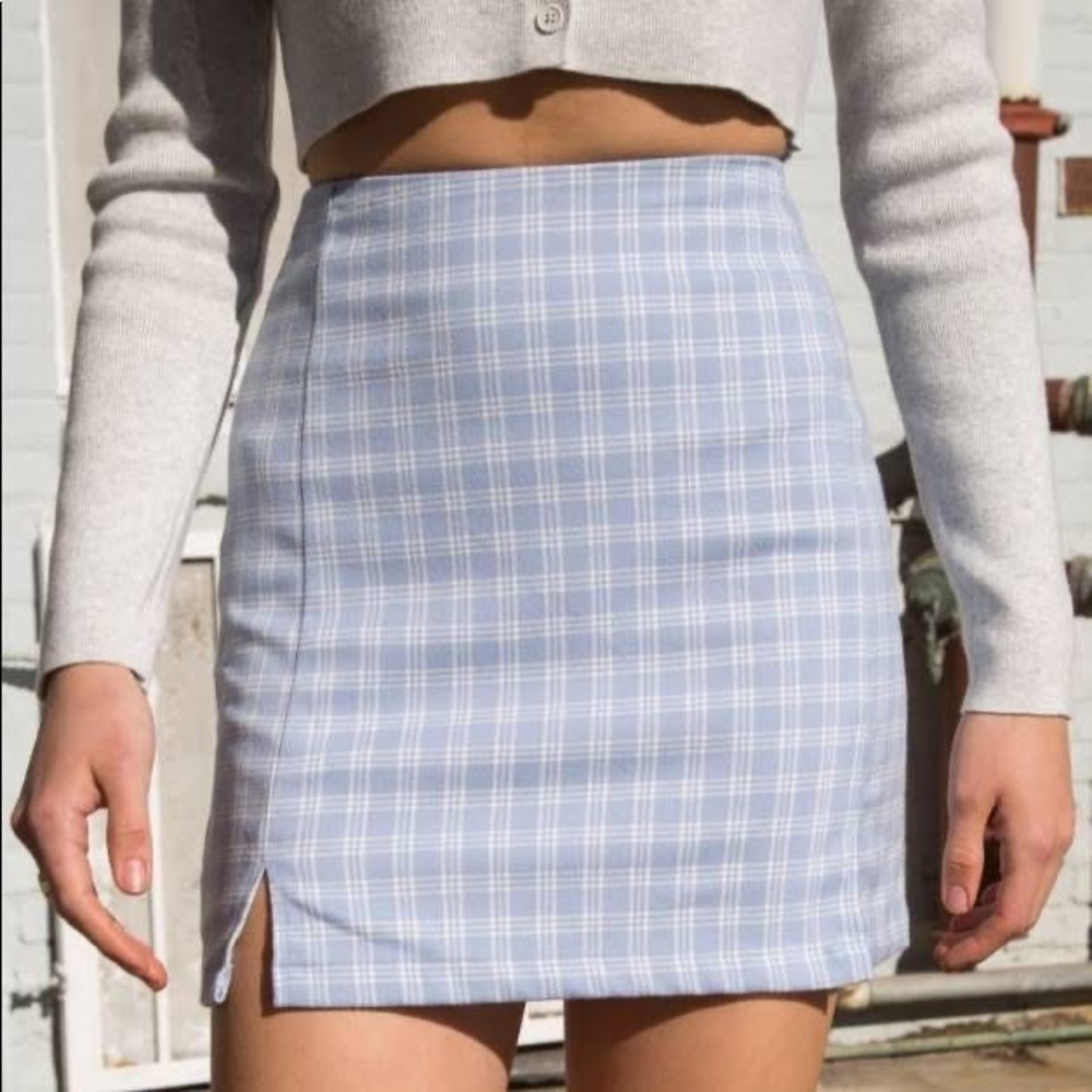 Brandy Melville Blue & White Cara Skirt